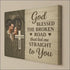 Personalized wooden-style canvas print with a couple’s photo and sentimental quote